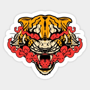 Old School Tiger Sticker